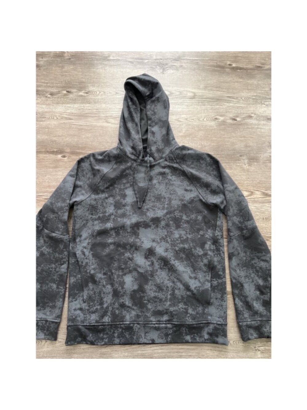 Lululemon City Sweat Hoodie Mens M Graphite Grey Marble Dye Pullover Kangaroo